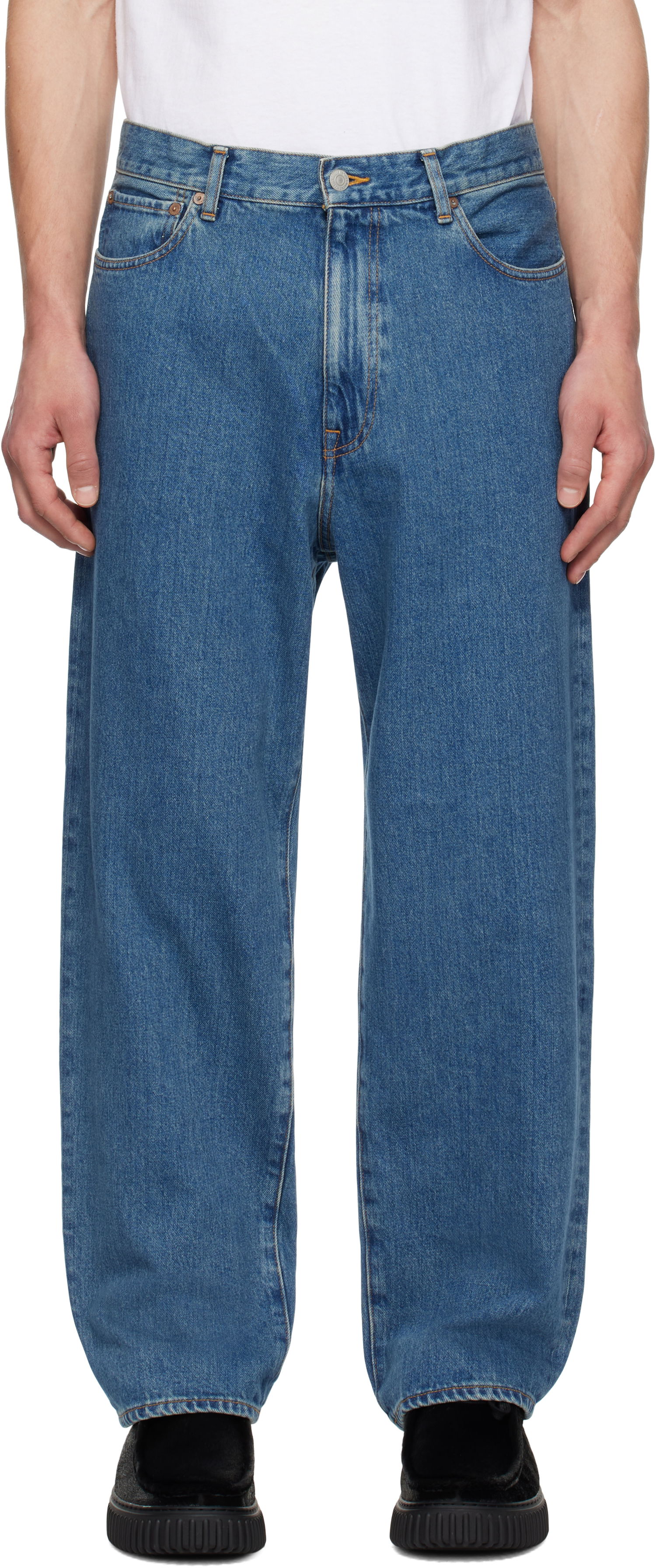 Džínsy WACKO MARIA Washed Denim Jeans Modrá | 24FW-WMP-PT01, 0