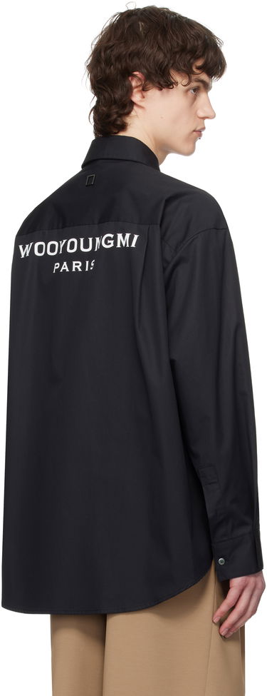 Košeľa WOOYOUNGMI WOOYOUNGMI Cotton Back Logo Shirt Čierna | W251SH07, 2