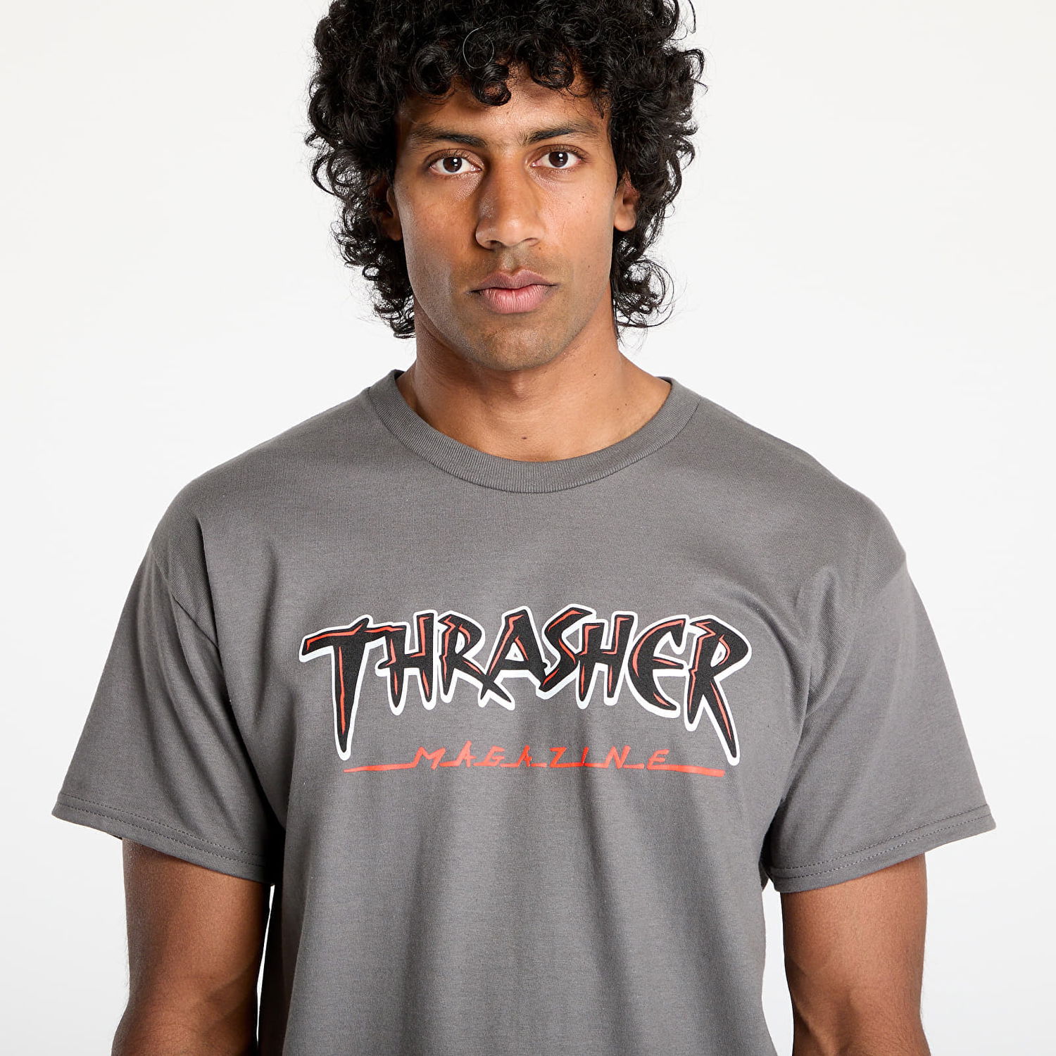 Tričko Thrasher Thrasher Slash T-Shirt Šedá | 145683, 1