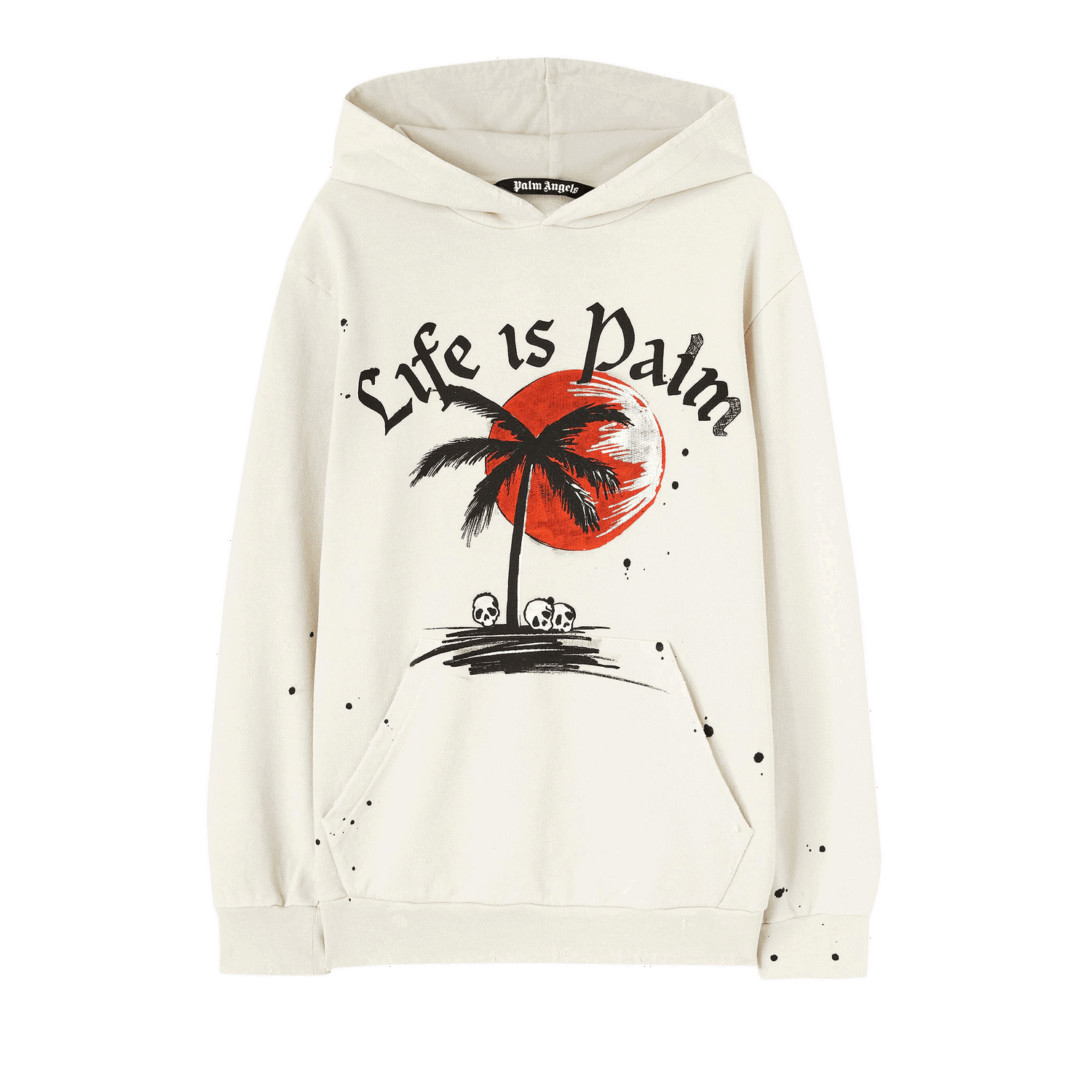 Mikina Palm Angels GD Sunset Palm Hoodie Biela | PMBB117F22FLE0050310, 0