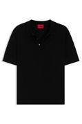 HUGO Knit Polo with Covered Placket