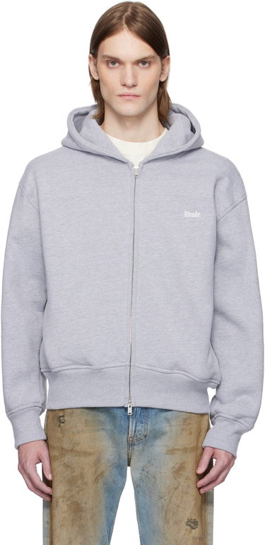 Mikina Rhude Rhude Classique Full-Zip Hoodie Šedá | RHSS25HO01229, 0
