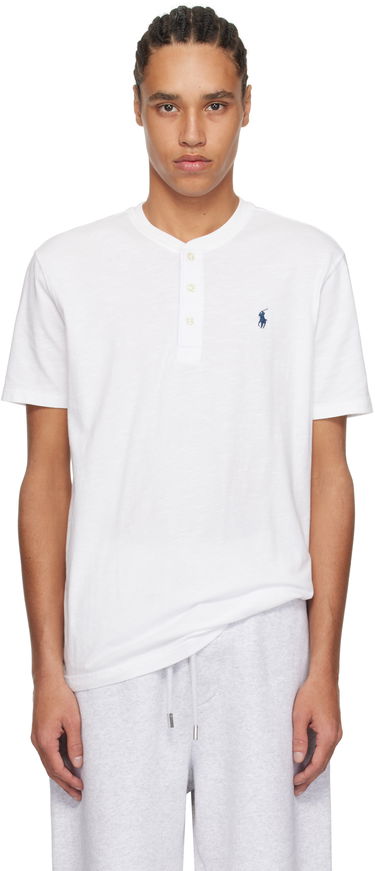 Tričko Polo by Ralph Lauren Polo Ralph Lauren Slub Jersey Henley T-Shirt Biela | 710964485001, 0