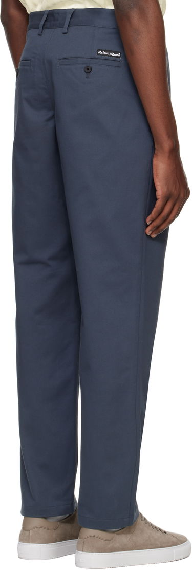 Nohavice MAISON KITSUNÉ Maison Kitsuné Casual Chino Trousers Modrá | OM01101WW9043, 2