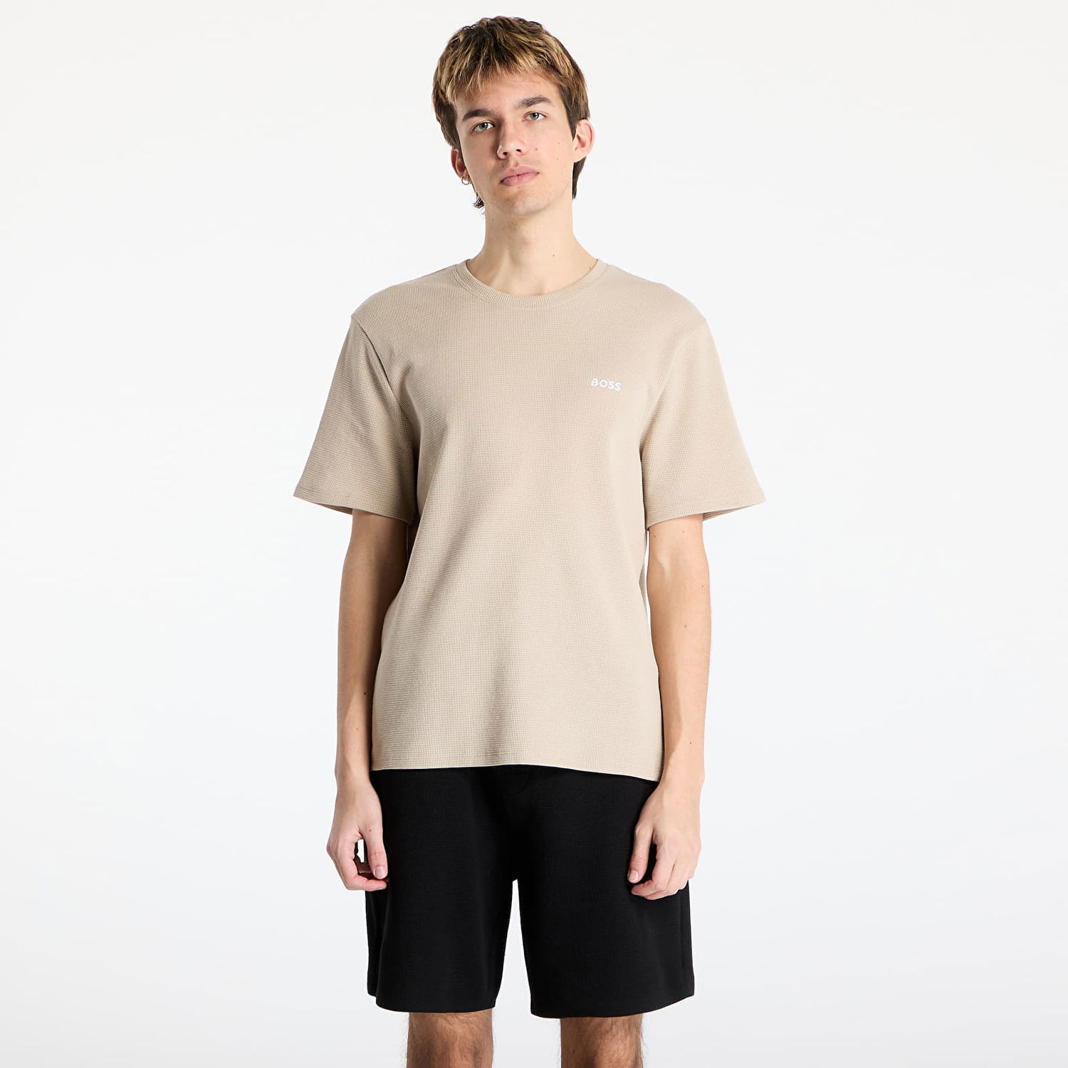 Tričko BOSS Hugo Boss Men's Waffle Tee Béžová | 50535891-275, 0