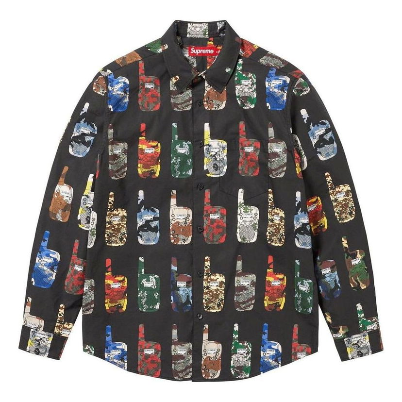 Košeľa Supreme Walkie Talkie Print Button-Up Shirt Čierna | SUP-FW23-177