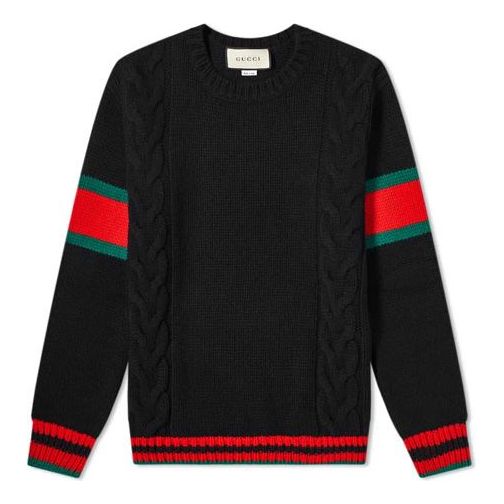 Sveter Gucci Chucky Grg Long-Sleeved Striped Sweater Čierna | 548115-X1561-1082