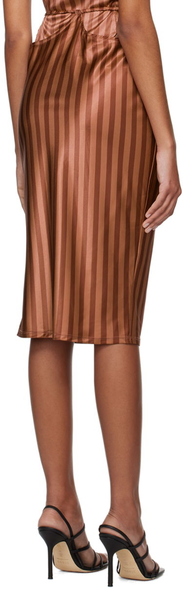 Sukňa Miaou Miaou Work Capsule Verona Striped Midi Skirt Hnedá | 4033SS3DVC, 2