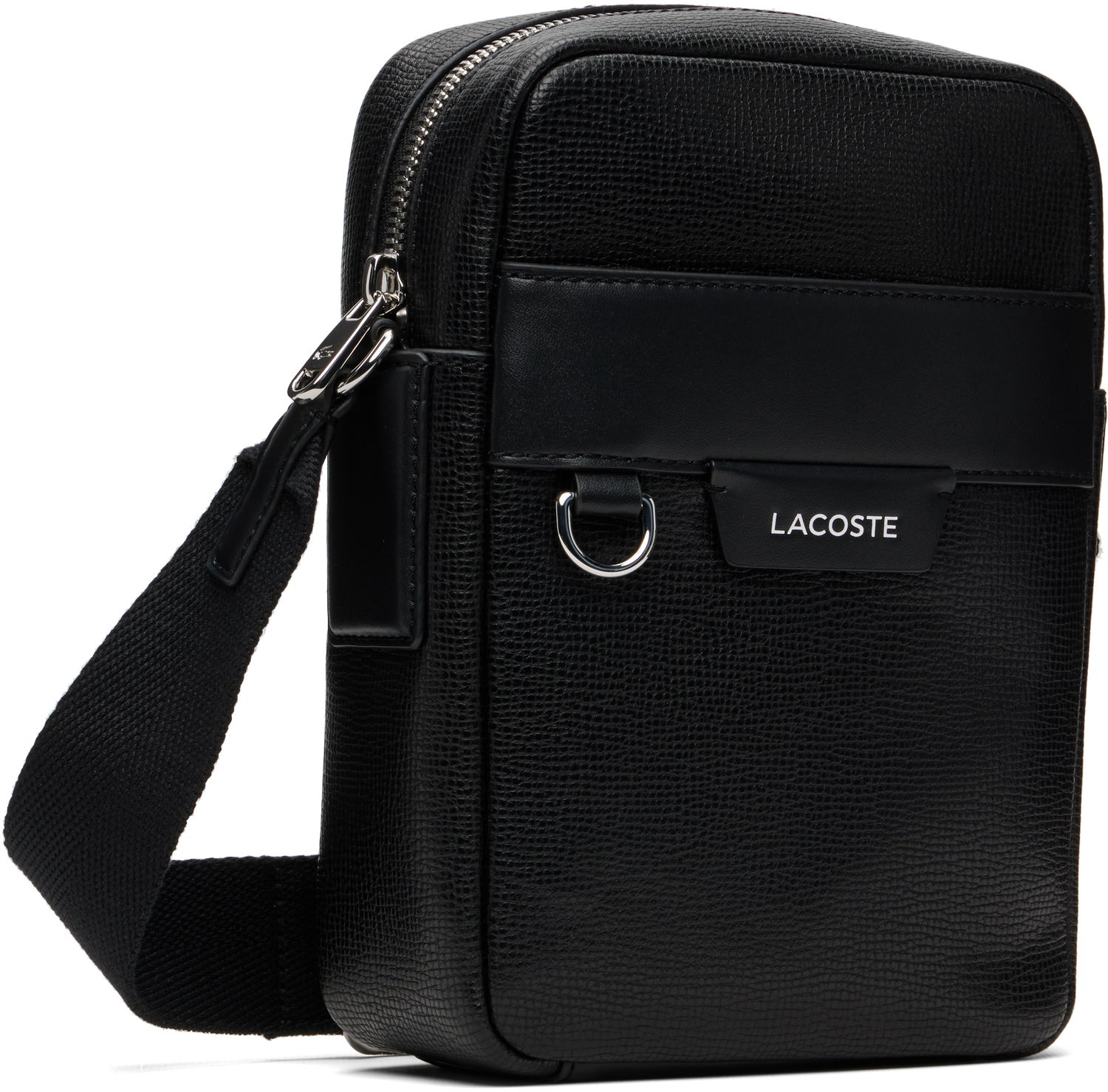 Taška cez rameno Lacoste Ossian Leather Satchel Bag Čierna | NH5047OI_000, 1
