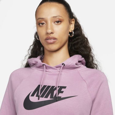 Mikina Nike Sportswear Essential Fleece Hoodie Fialová | DX2319-522, 3