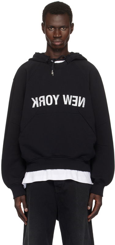 Mikina Helmut Lang 'New York' Graphic Print Hoodie Čierna | O06HM515, 0