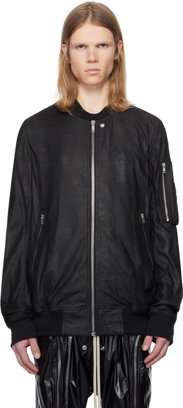 Bomber bunda Rick Owens Rick Owens Hollywood Classic Flight Leather Jacket Čierna | RU01E5778 LBA, 0
