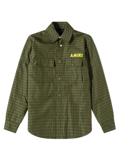 Košeľa AMIRI Logo Overshirt Zelené | PF22MOS007-785