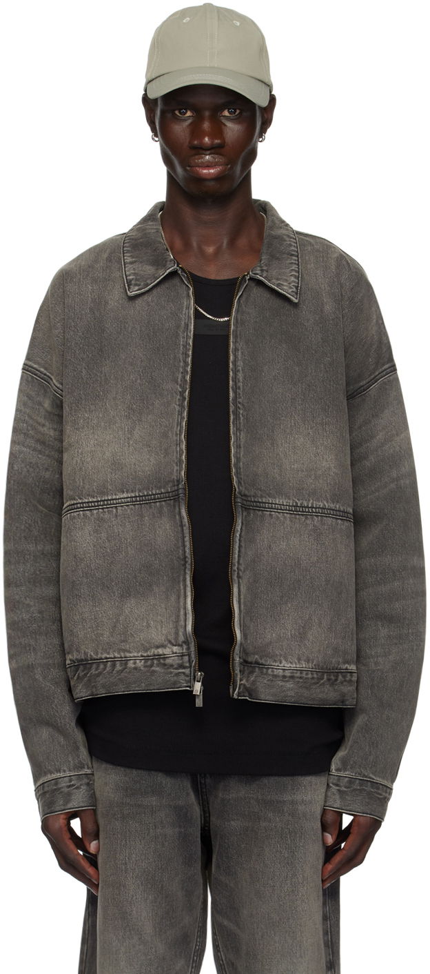 Bunda Fear of God Essentials Denim Trucker Jacket Šedá | 202BT244270F, 0