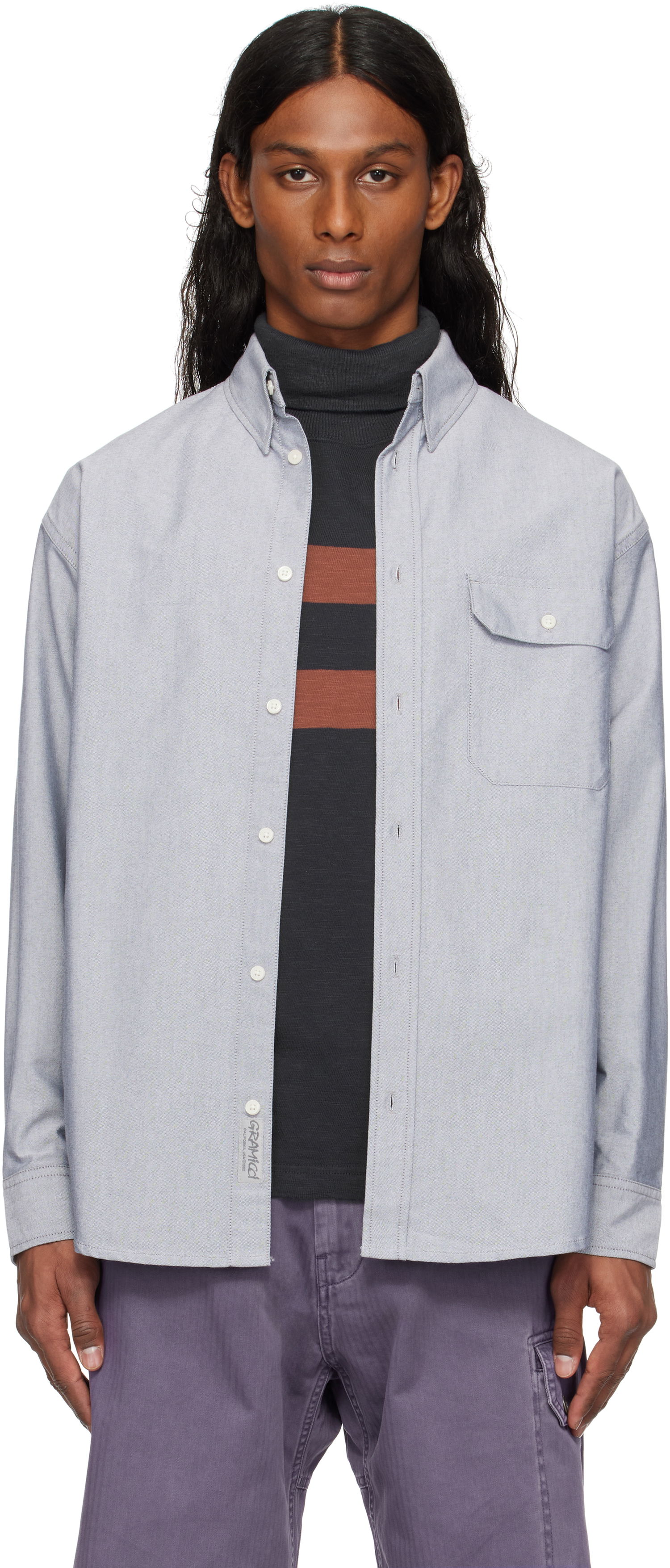Košeľa GRAMICCI Gramicci Oxford Stance Shirt Modrá | G5SM-J016, 0