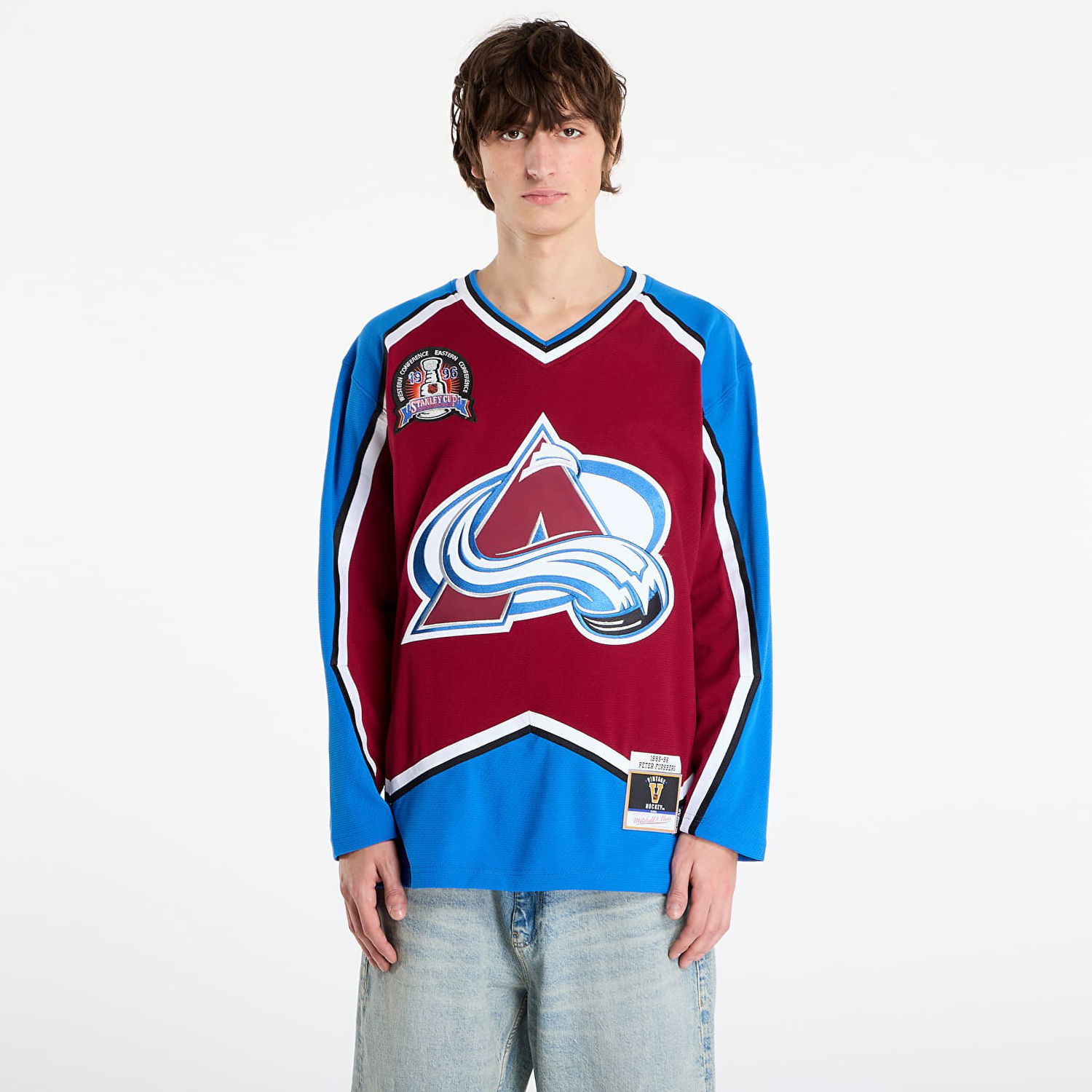 Dres Mitchell & Ness NHL Avalanche 1995 Peter Forsberg Hockey Jersey Rôznofarebný | JY9018-CAVMARO, 0
