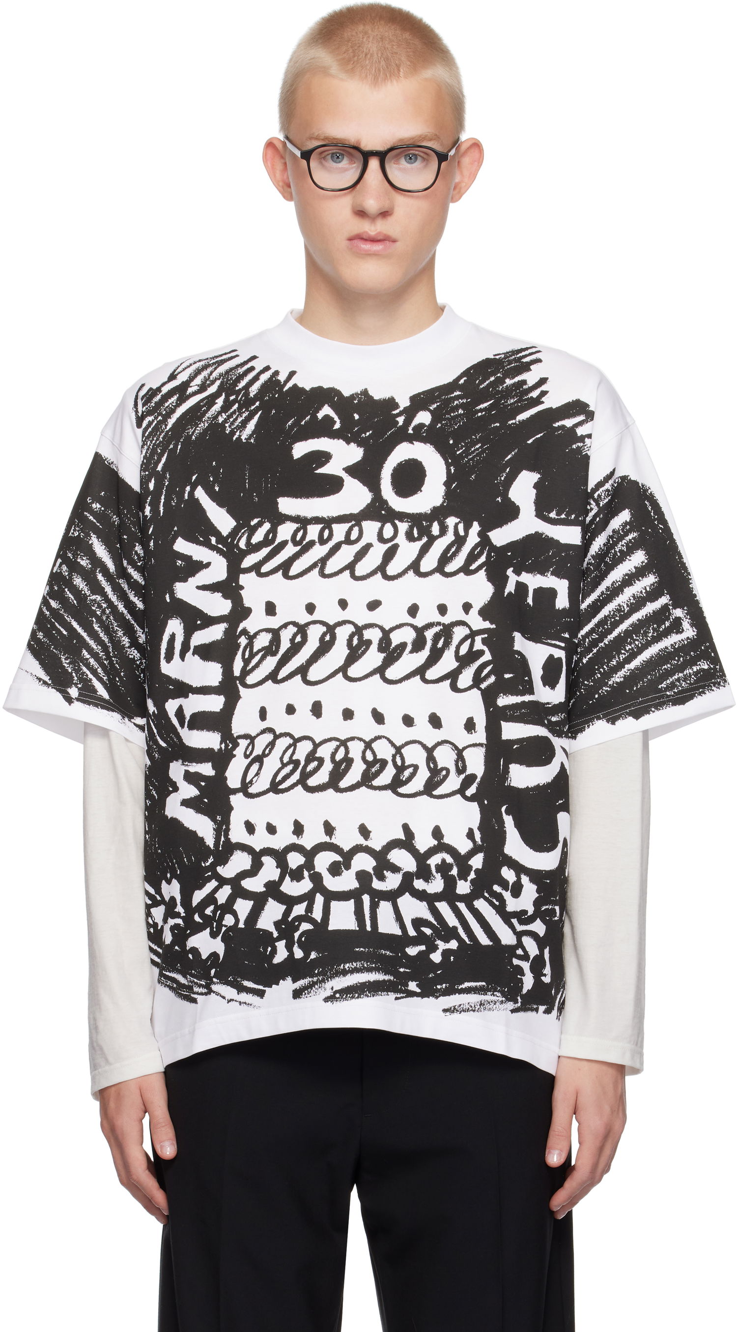 Tričko Marni White 30th Anniversary T-shirt Biela | HUMU0223BP USCX14, 0
