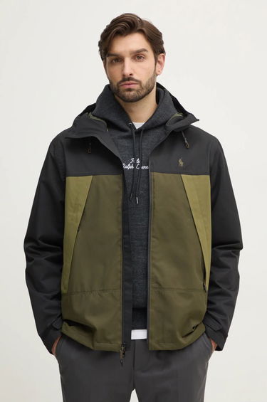 Vetrovka Polo by Ralph Lauren Hooded Lightweight Colorblock Jacket Zelené | 710955629, 3
