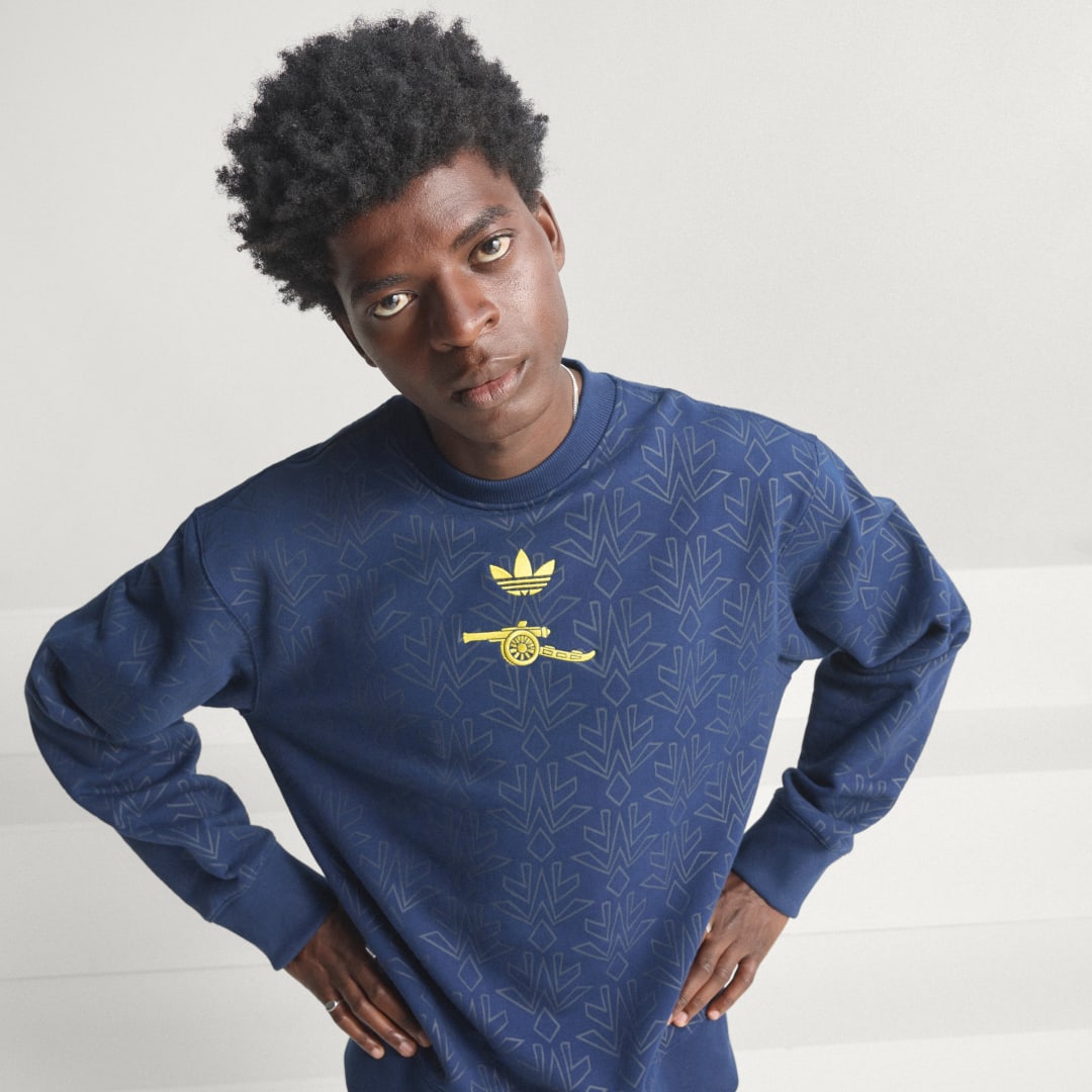 Mikina adidas Performance Arsenal FC LFSTLR Patterned Crewneck Sweatshirt Navy | JZ4106, 0