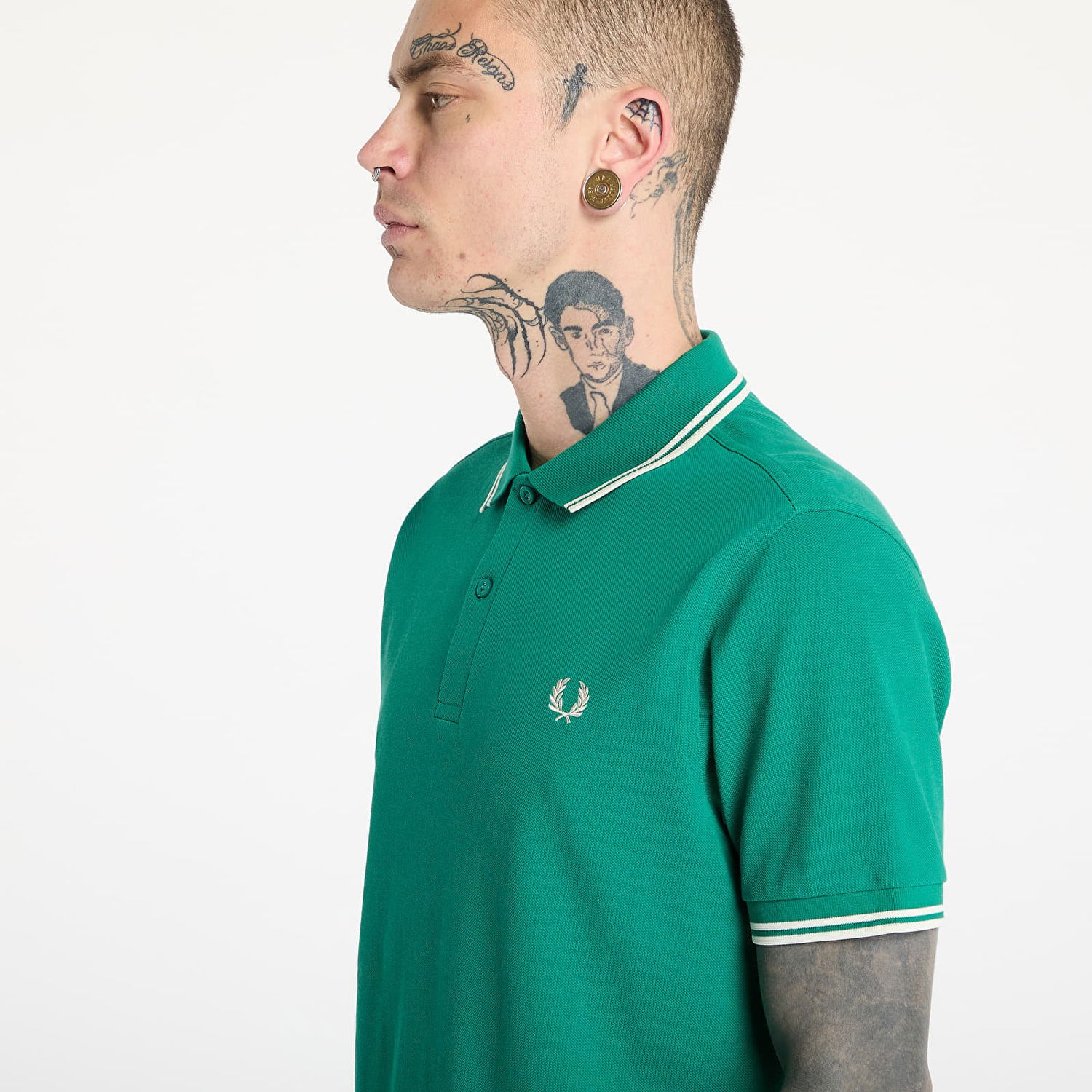 Polo tričko Fred Perry Fred Perry Twin Tipped Shirt Zelené | M3600 Y37, 1