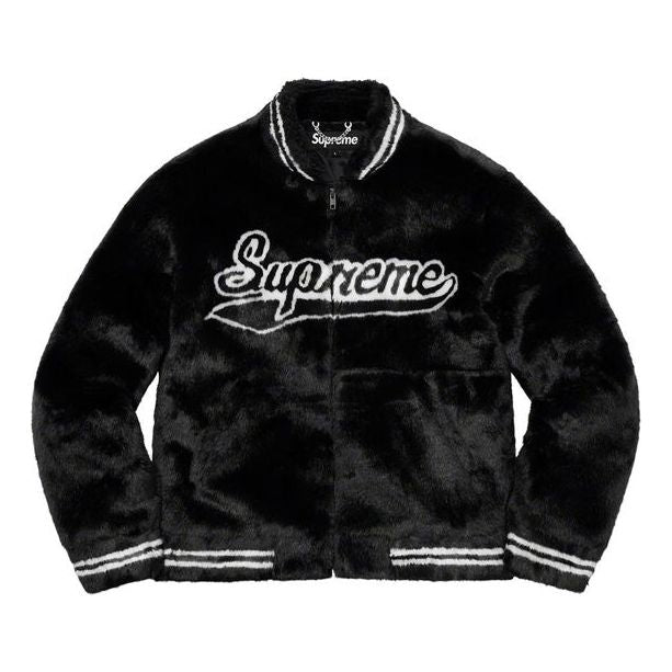 Bomber bunda Supreme Faux Fur Varsity Jacket Čierna | SUP-SS20-024, 0