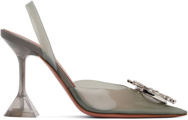 Tenisky a topánky Amina Muaddi Slingback Heels With Crystal Embellishment Zelené | BEGUM GLASS SLING PVC, 0