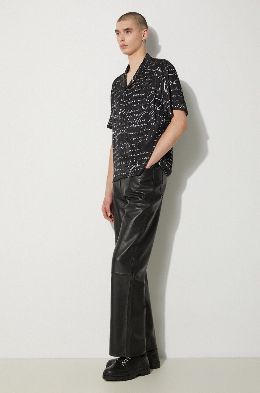 Košeľa Stampd STAMPD Letter Camp Collar Buttondown Shirt Čierna | SLA.M3427BD.BLL, 1