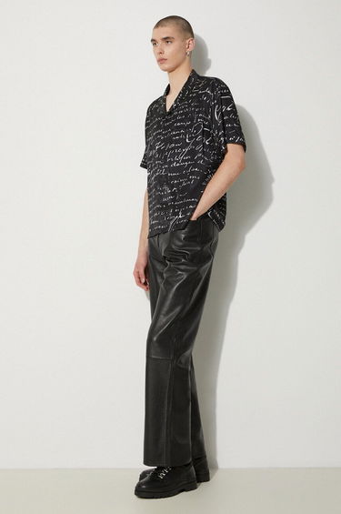 Košeľa Stampd STAMPD Letter Camp Collar Buttondown Shirt Čierna | SLA.M3427BD.BLL, 1