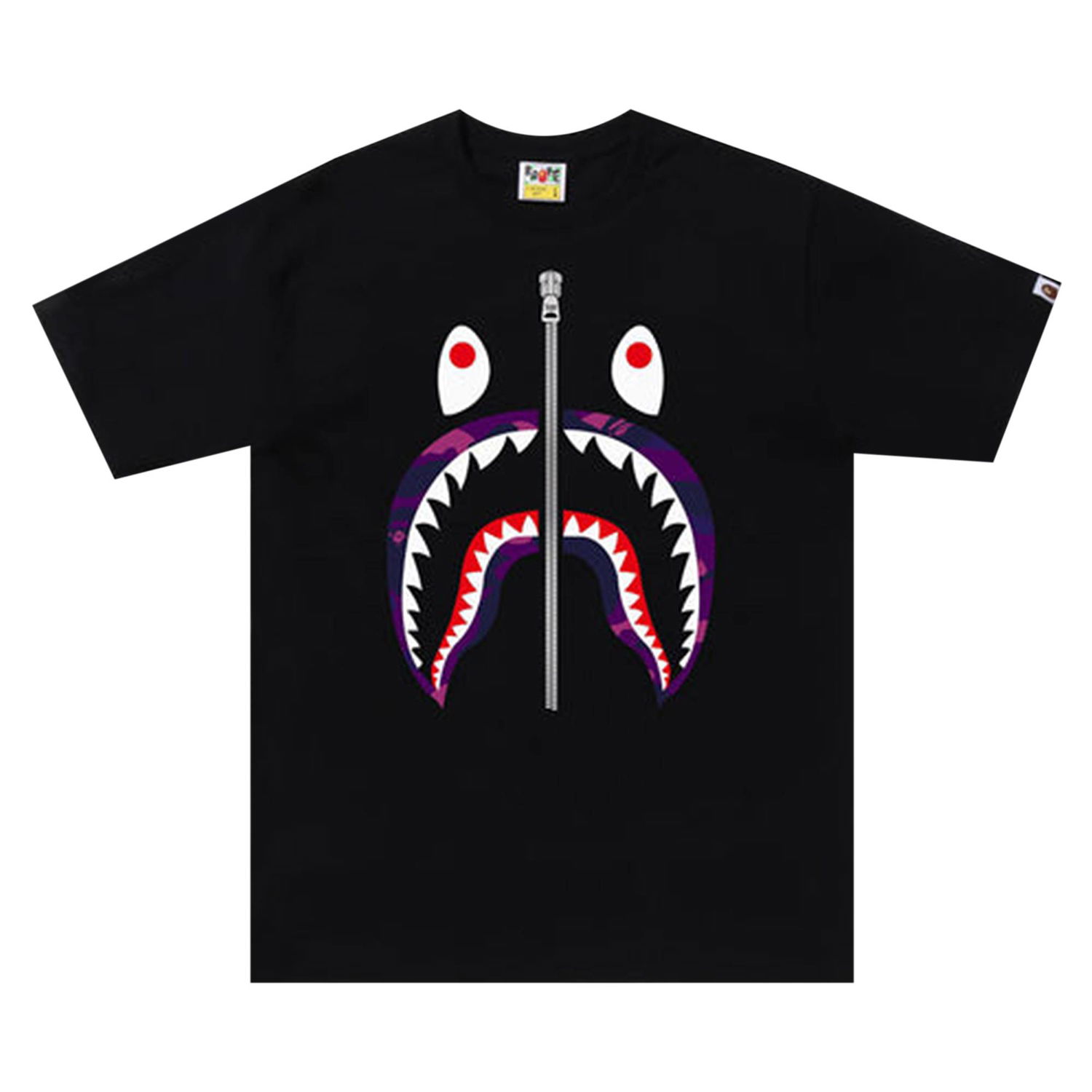 Tričko BAPE Color Camo Shark Tee Čierna | 1I80 110 016 BLACK PURPLE, 1