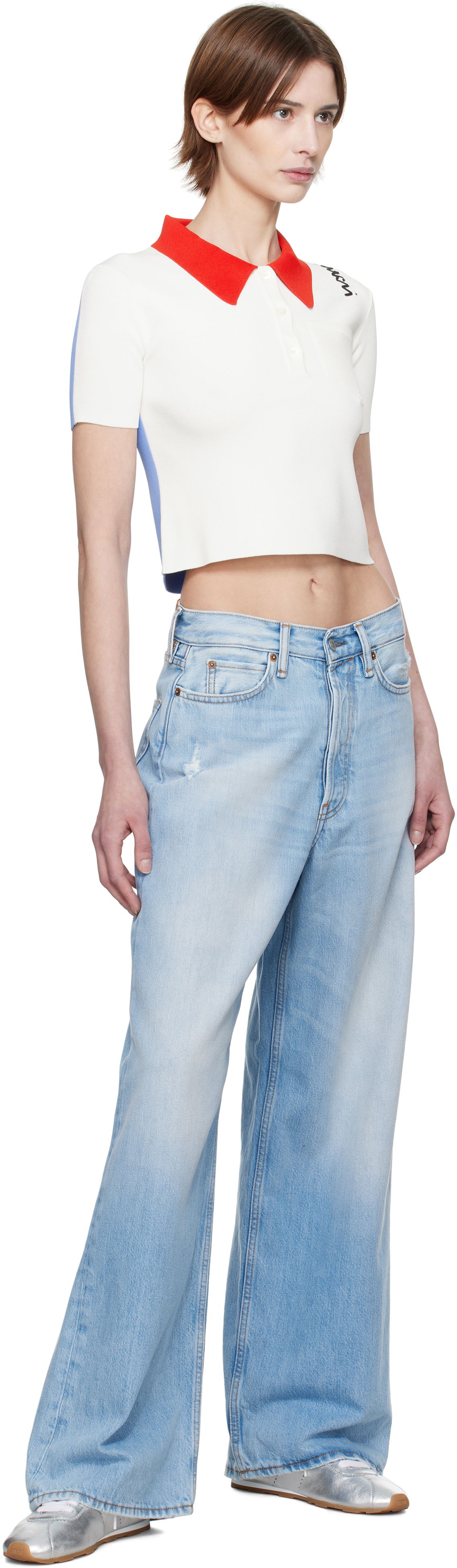 Marni Technical Viscose Cropped Polo