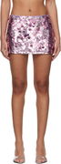 Guizio Low Rise Sequin Mini Skirt