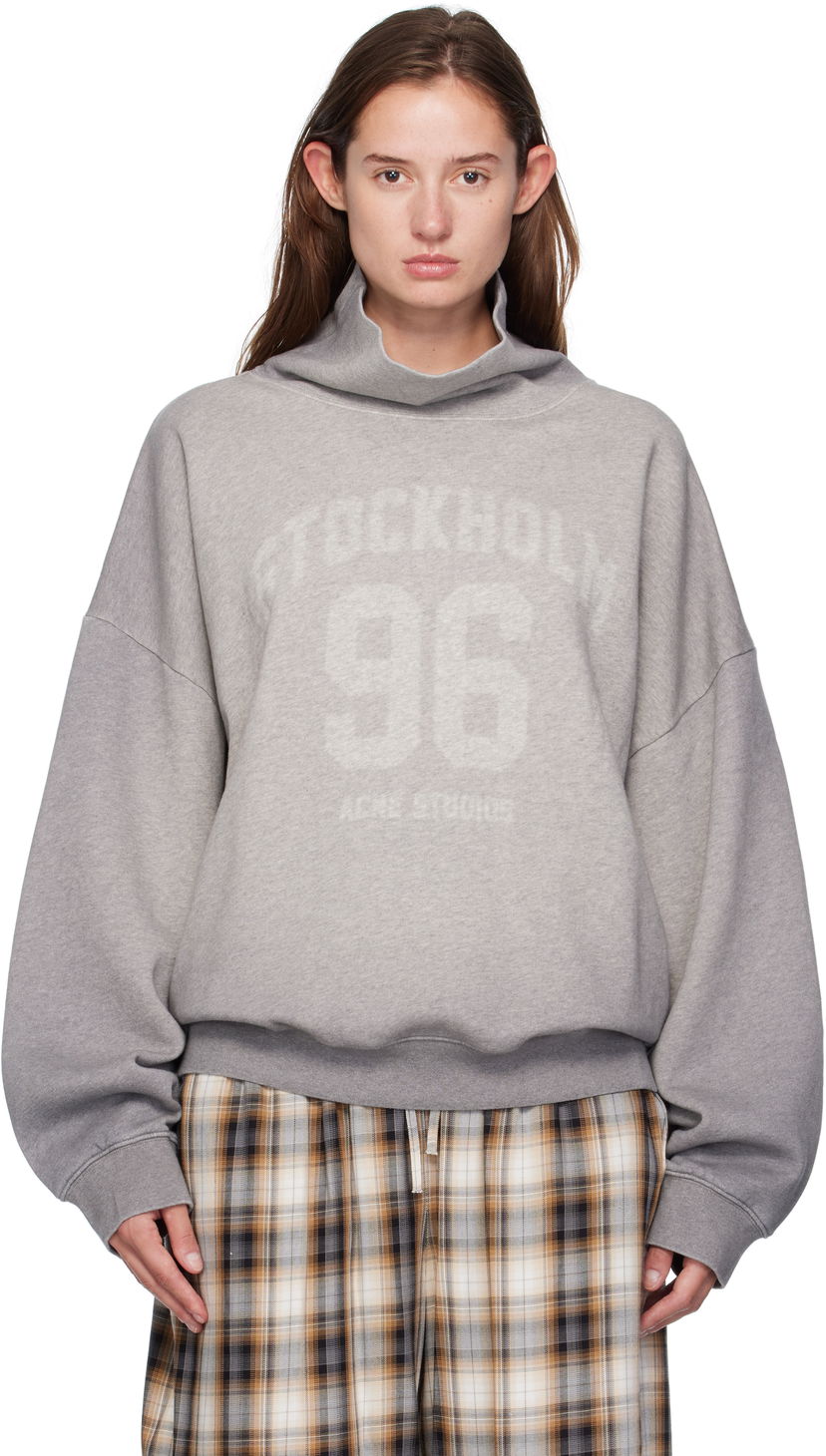 Sveter Acne Studios Acne Studios High-Neck Turtleneck Sweatshirt Šedá | AI0166-