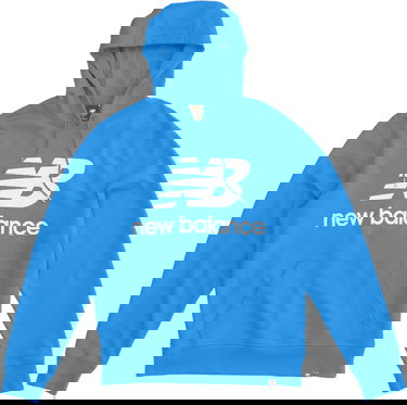 Mikina New Balance Essentials Pullover Hoodie Modrá | mt03558-sbu, 1