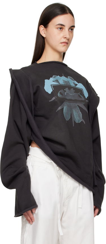 Mikina Ottolinger Ottolinger Drape Crewneck Sweatshirt Čierna | 11510261502, 1