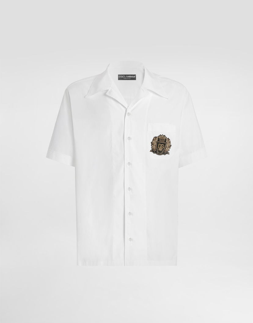 Košeľa Dolce & Gabbana Hawaii Cotton Poplin Shirt Biela | G5JH9ZGK278W0800