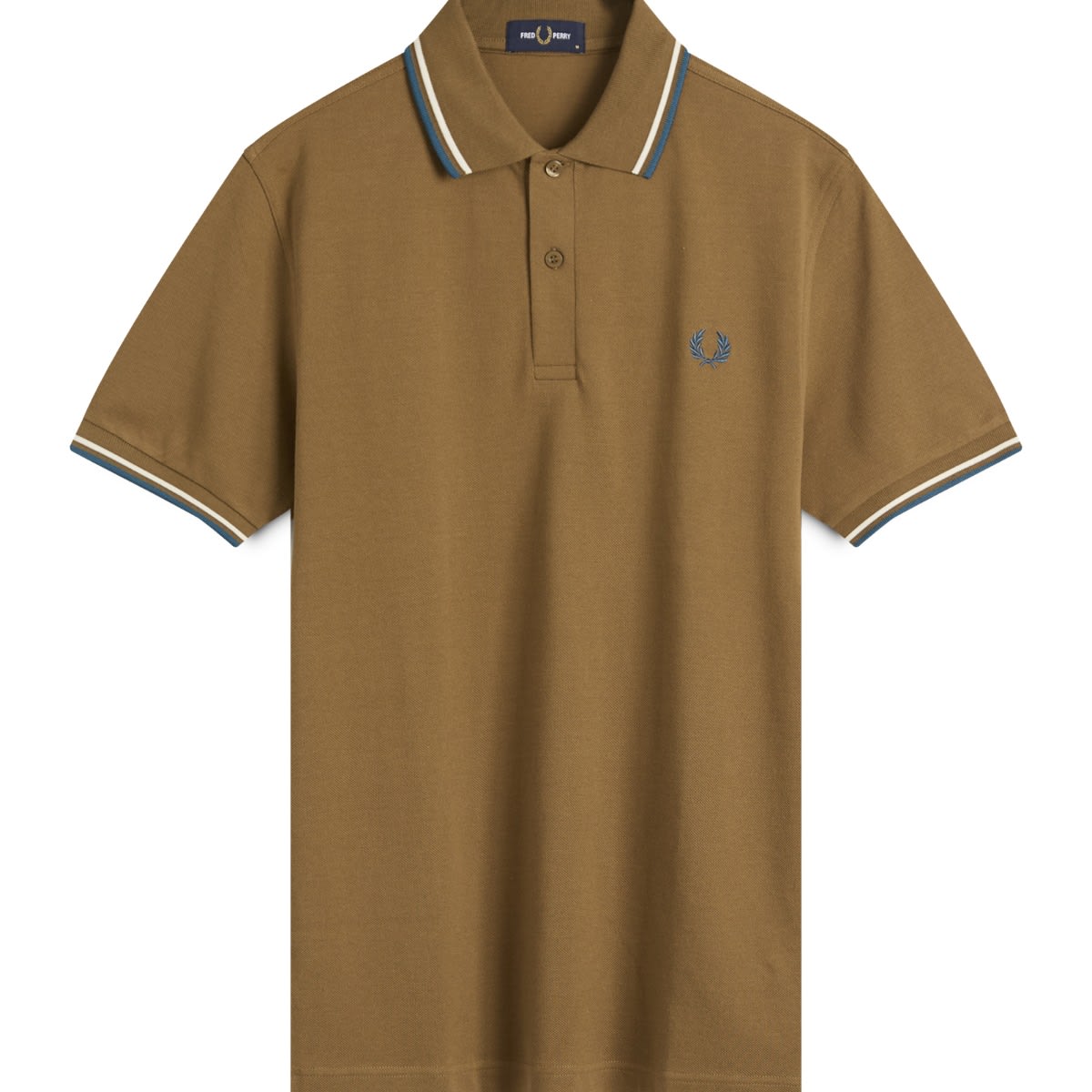 Polo tričko Fred Perry Fred Perry Twin Tipped Polo Shirt, Size Large Hnedá | M3600-Z60, 1