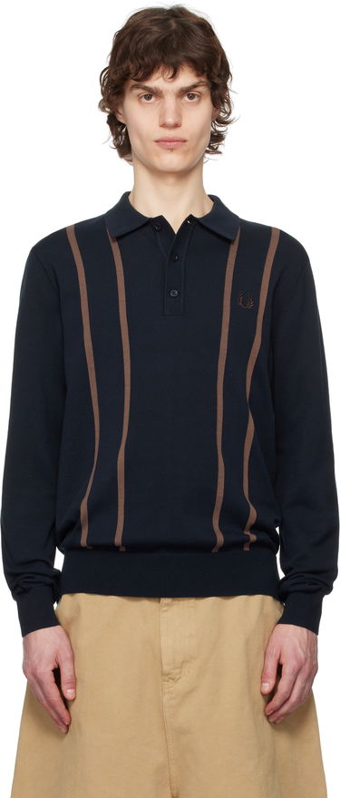 Sveter Fred Perry Fred Perry Knitted Polo Shirt Navy | K6537, 0