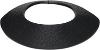 Rick Owens Concordians Anthem Textured Leather Collar Necklace