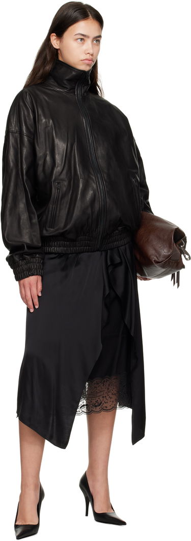 Bunda Acne Studios Acne Studios Zip Leather Jacket Čierna | A70201-, 3