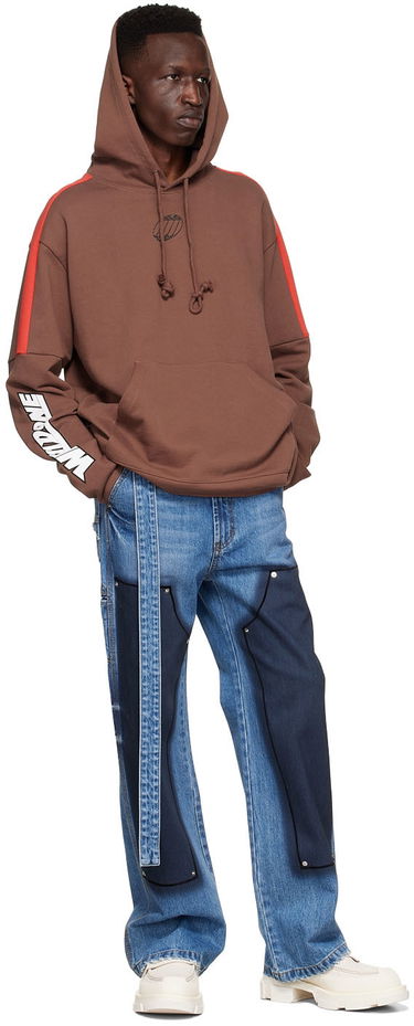 Mikina We11done We11done Cotton Hoodie Hnedá | WD-TH1-22-556-U-BR, 3