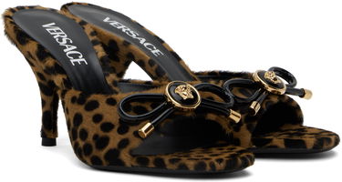 Doplnky Versace Versace Leopard Opera Bow Heeled Sandals Hnedá | 1018239_1A13307_6N30V, 3