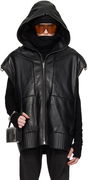 Rick Owens Sleeveless Leather Hoodie
