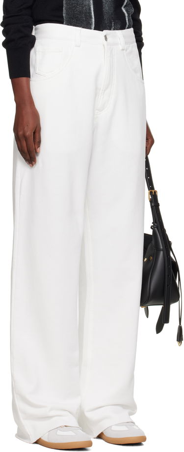 Nohavice Maison Margiela MM6 Maison Margiela Brushed Sweat Jersey Trousers Biela | S52KA0548 M25014, 1