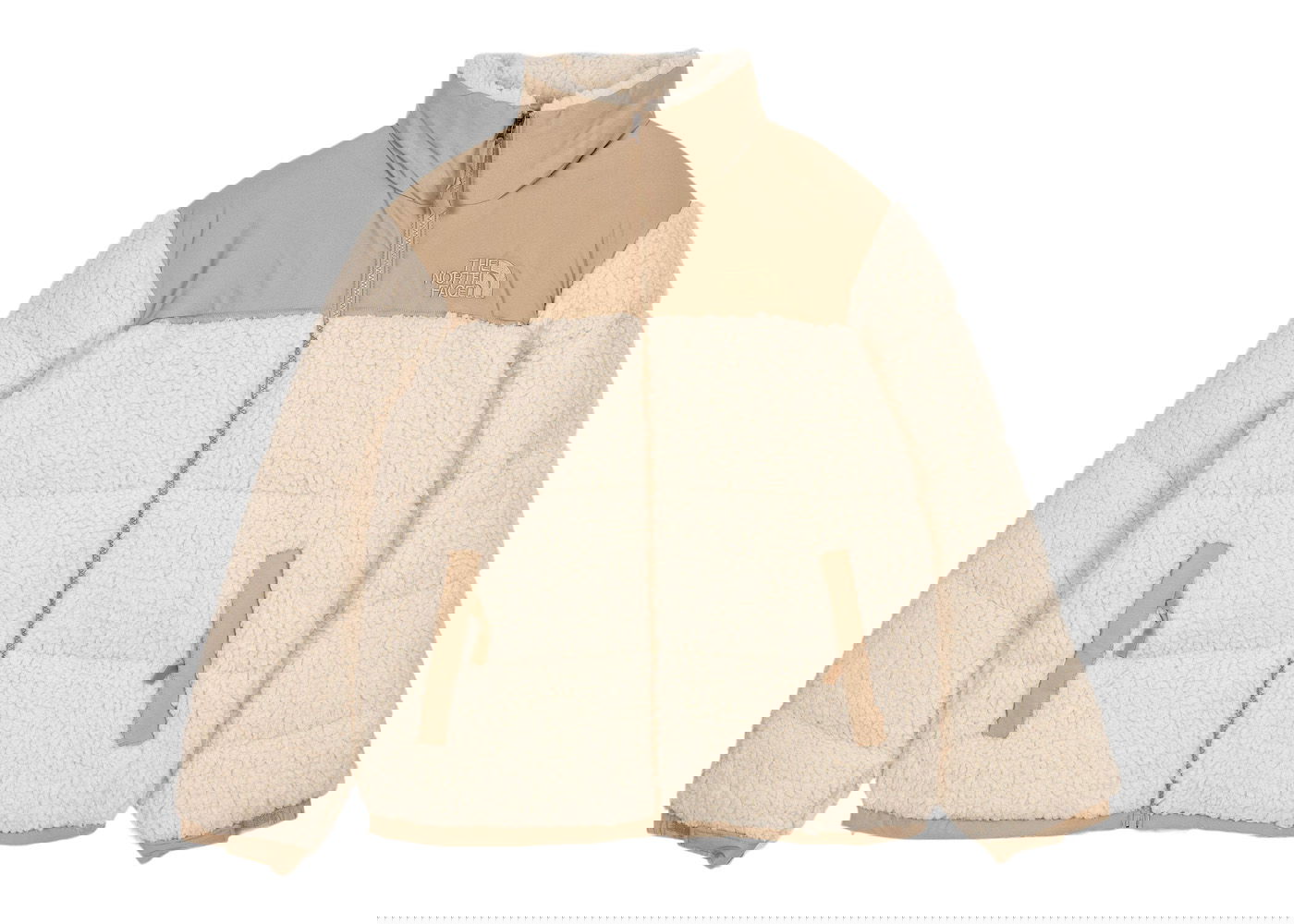 Prešívaná bunda The North Face High Pile Nuptse 600-Fill Recycled Waterfowl Down Bleached Sand / Kelp Tan Béžová | Nf0a5a8411g, 0