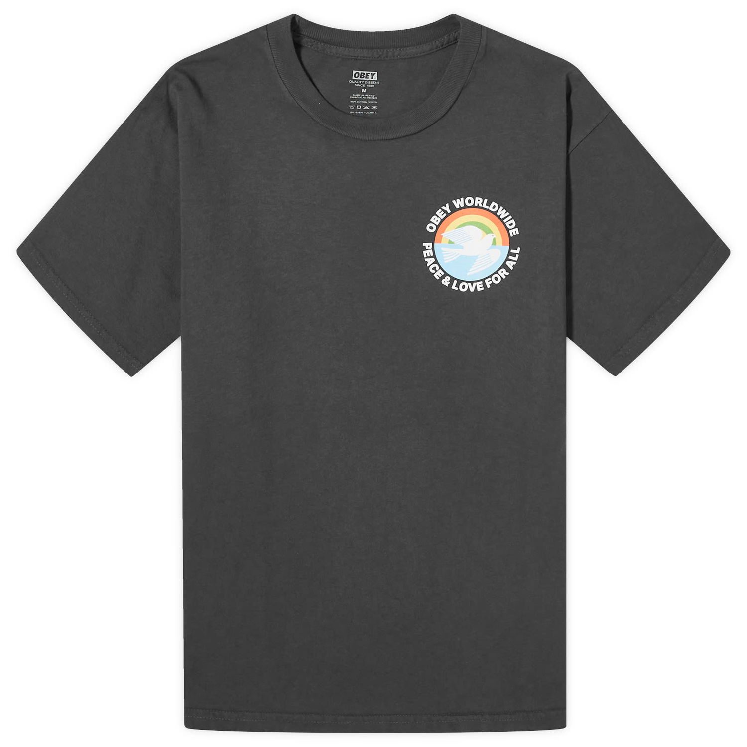 Tričko OBEY Peace & Love For All Čierna | 163813765-VBL, 0