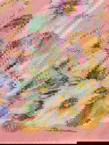 Šál Dolce & Gabbana Dolce & Gabbana Floral Print Silk Scarf Ružová | FS209AGDCUSHH5JC, 1