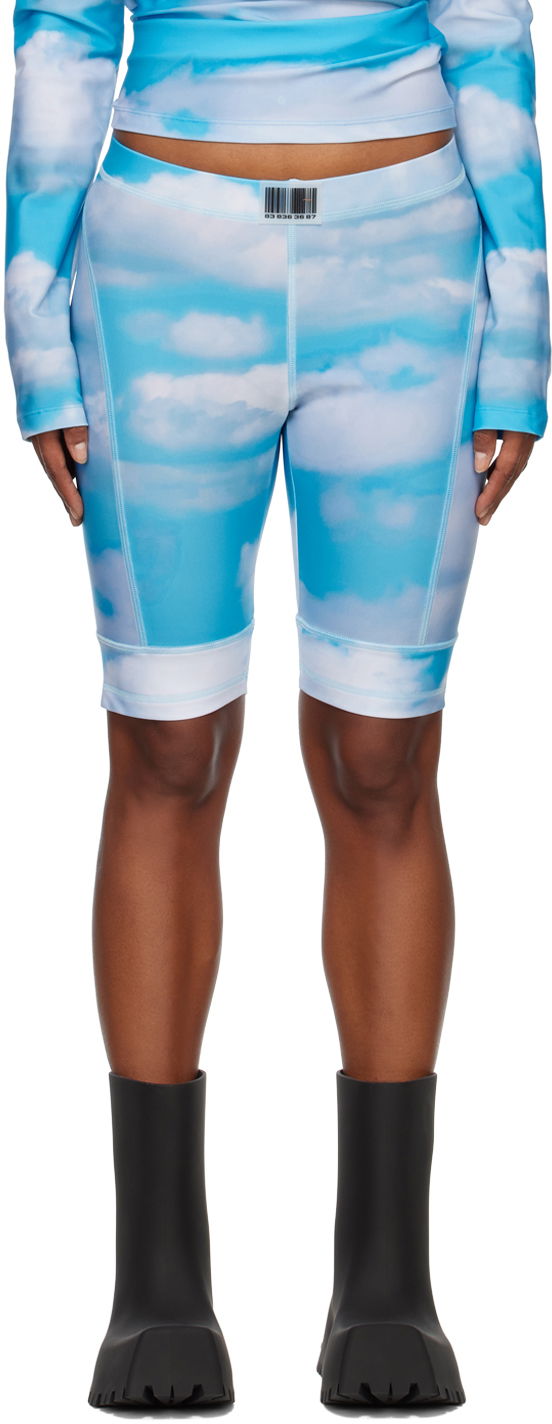 Šortky VETEMENTS Printed Bike Shorts Modrá | VL14AT400S, 0