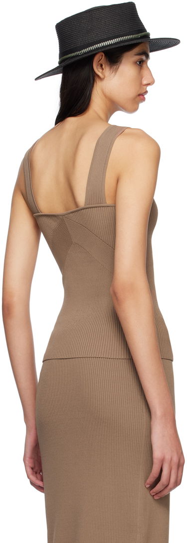Tielko rag & bone Rag & Bone Asher Rib Knit Tank Top Hnedá | WAS23S035YL35, 2
