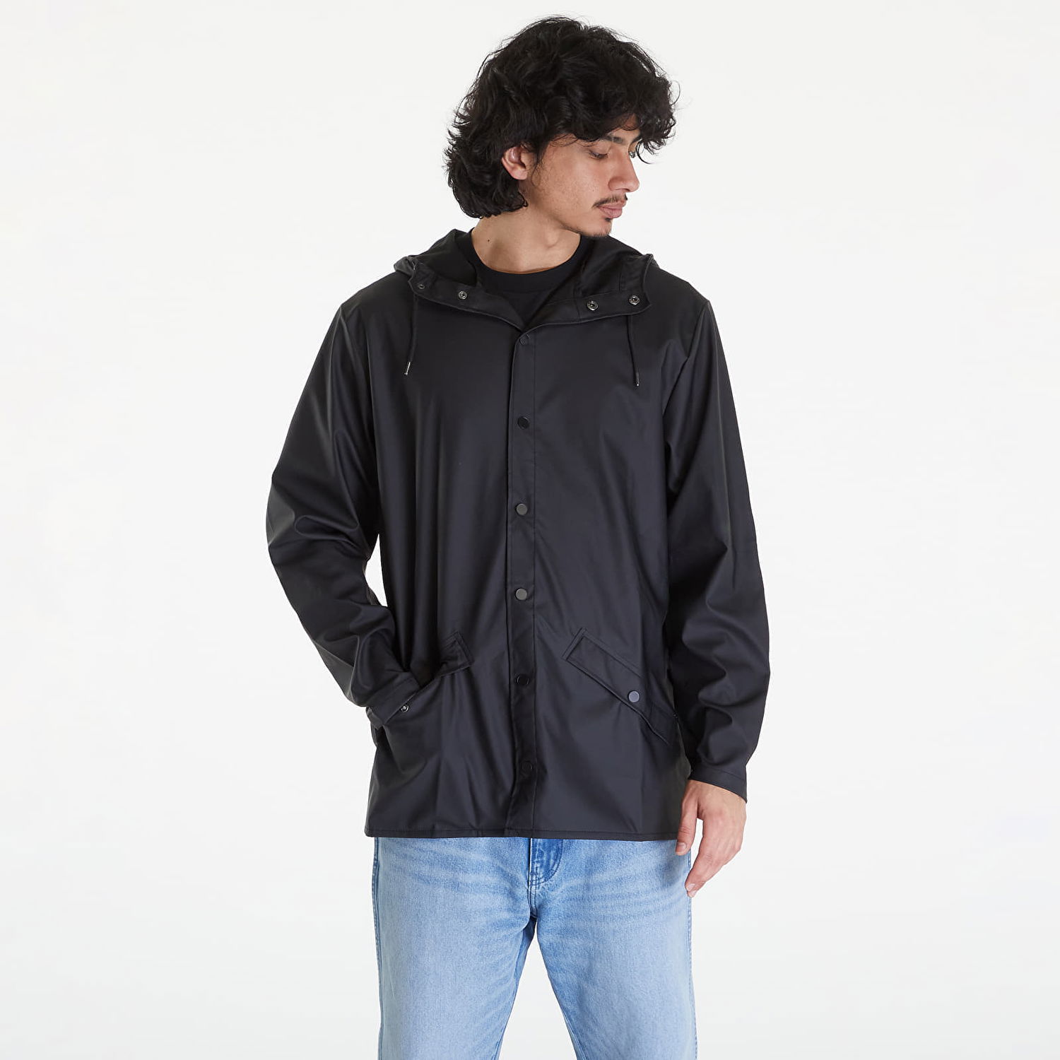 Pláštenka Rains Hooded Rain Jacket Čierna | 12010 01 Black, 0