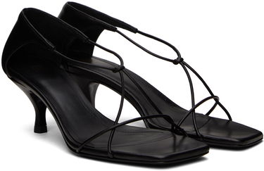 Starostlivosť o obuv TOTEME TOTEME 'The Leather Knot' Heeled Sandals Čierna | 242-WAS2057-LE0014, 3